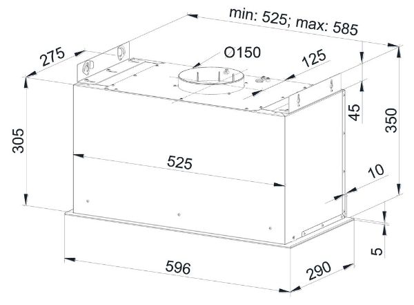 Obrázek Odsavač plně vestavný KMV6020WHG