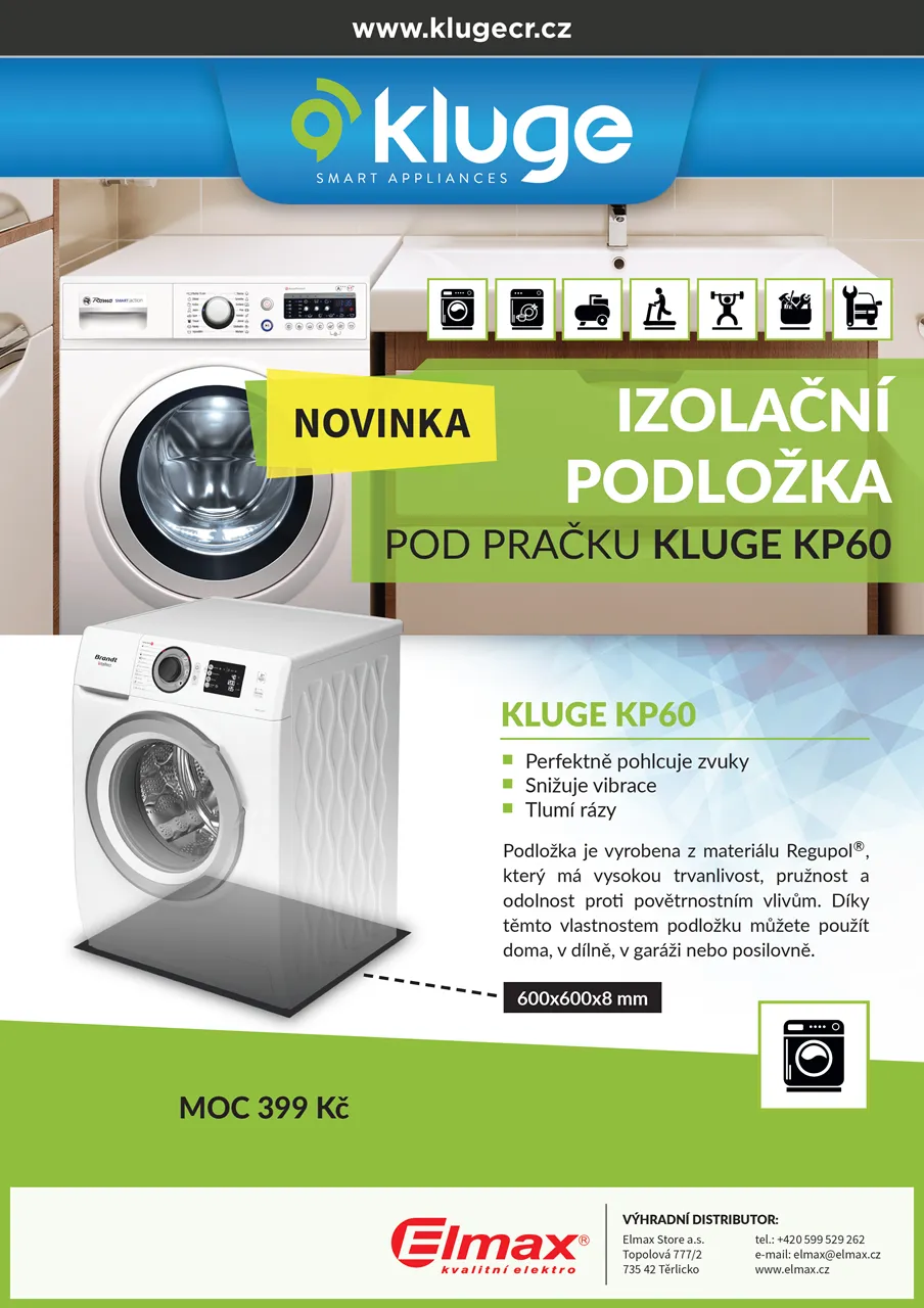 Obrázek Pryžová podložka pod pračky KP60