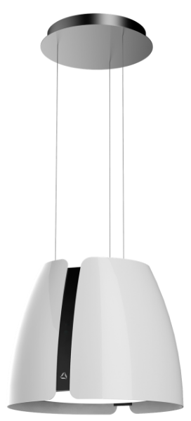Obrázek Odsavač ostrůvkový Miss W Glossy White (CDW5001B)
