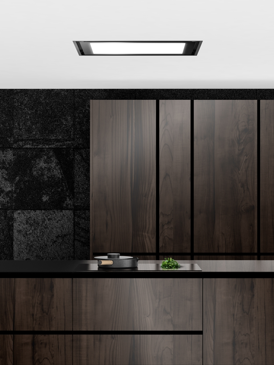 Obrázek Odsavač vestavný stropní SU Light Black (CDS9001C)