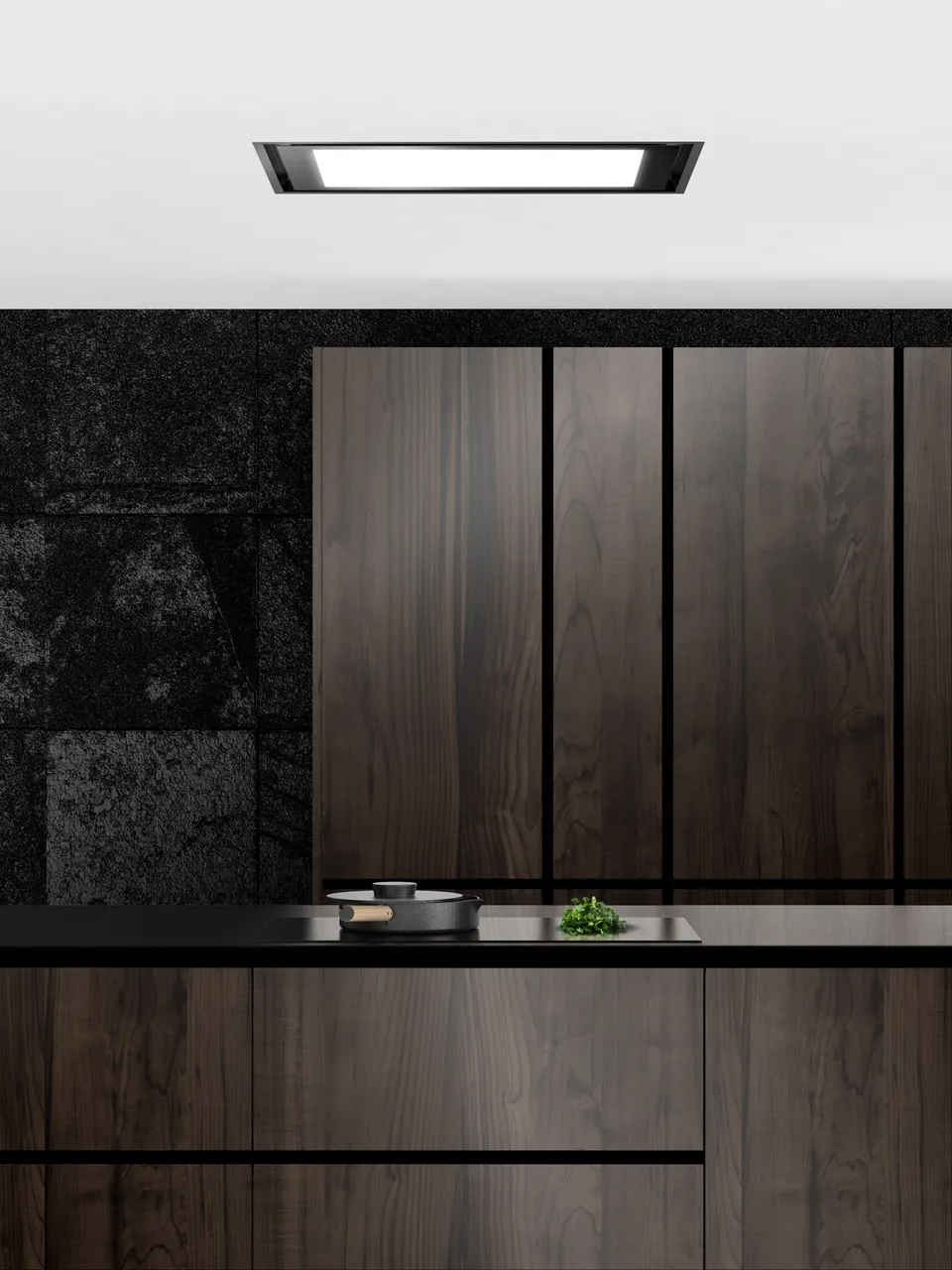 Obrázek Odsavač vestavný stropní SU Light Black (CDS9001C)