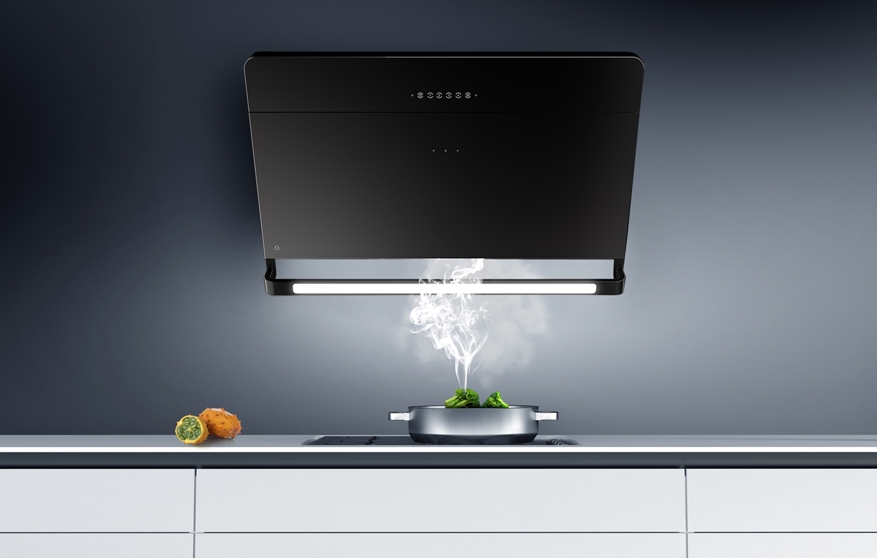 Obrázek Odsavač šikmý komínový Illumia Black (CDP9002C)