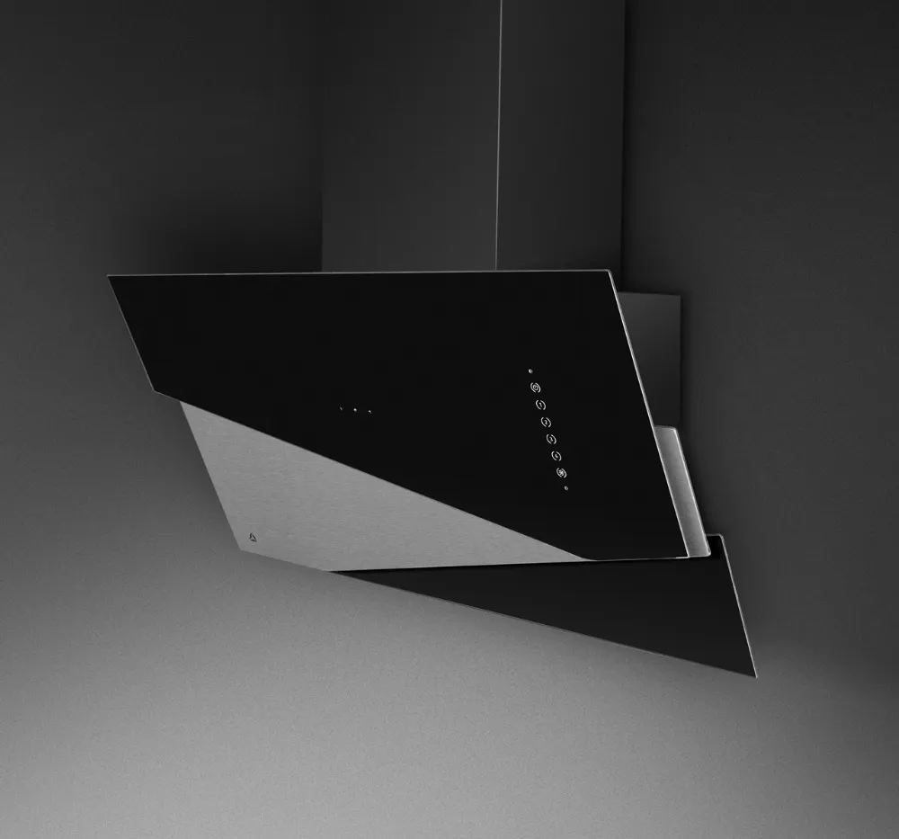 Obrázek Odsavač šikmý komínový Trio Black Inox (CDP9001CI)