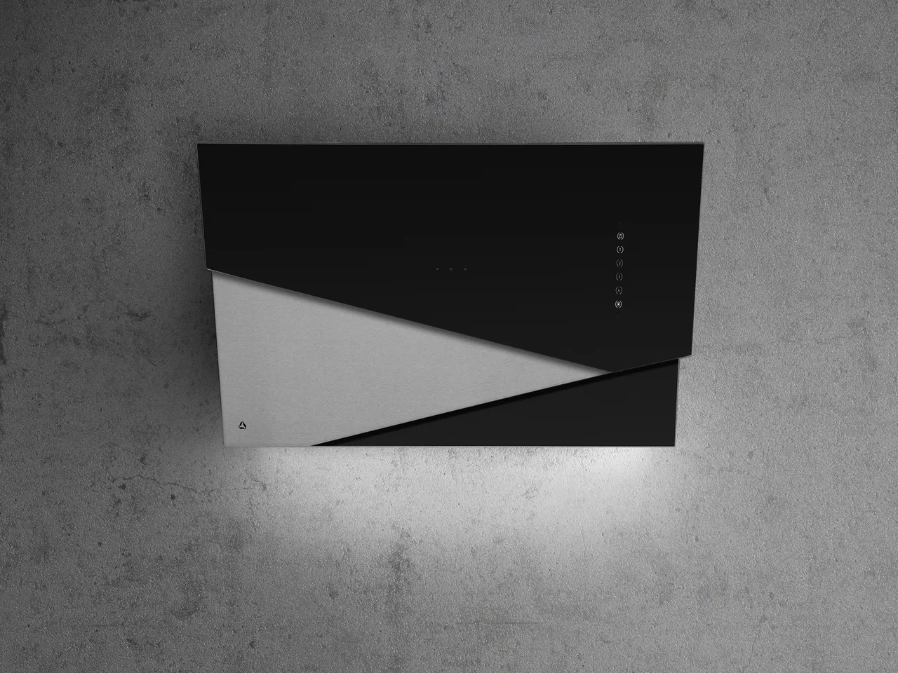 Obrázek Odsavač šikmý komínový Trio Black Inox (CDP9001CI)