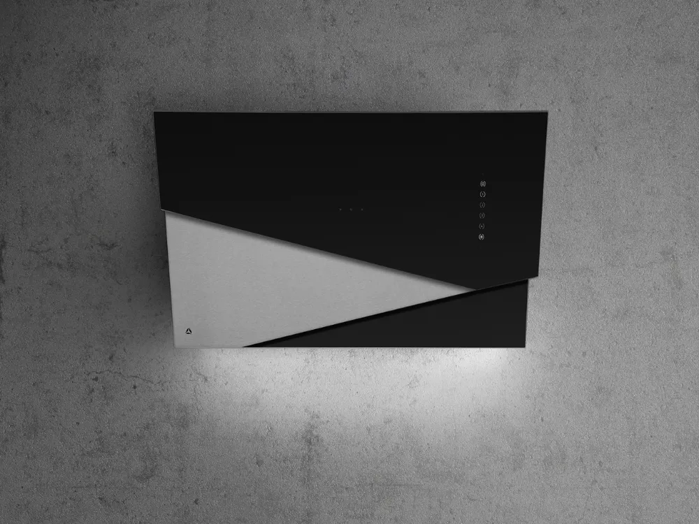 Obrázek Odsavač šikmý komínový Trio Black Inox (CDP9001CI)