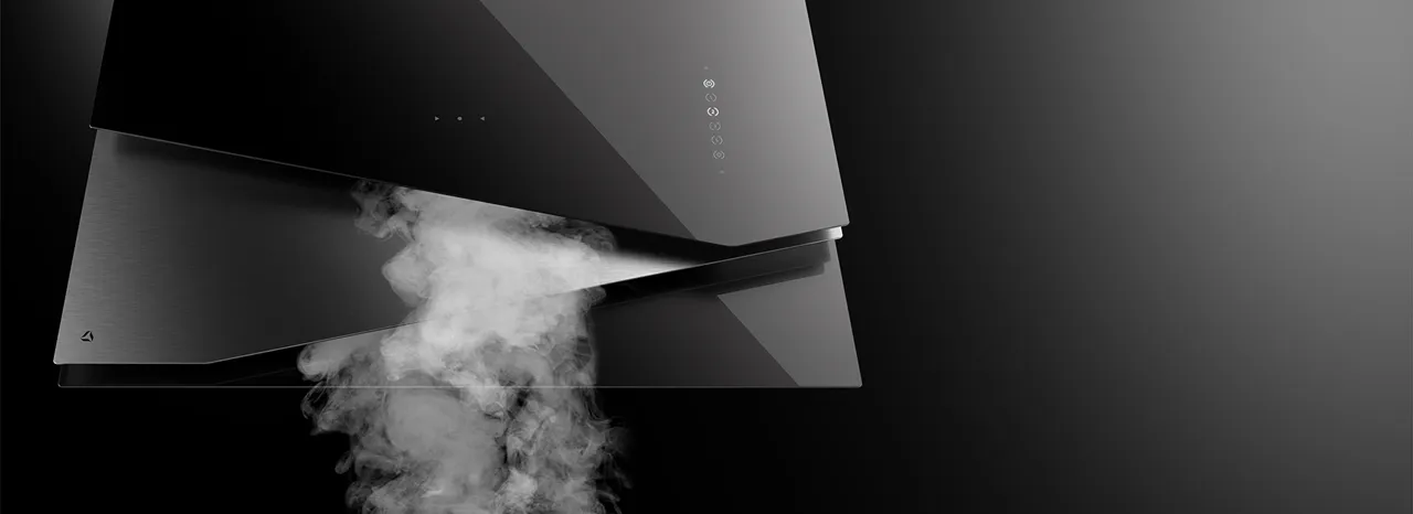 Obrázek Odsavač šikmý komínový Trio Black Inox (CDP9001CI)