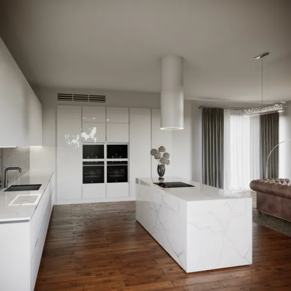 Obrázek Odsavač ostrůvkový Tubus W White (CDW3801B)