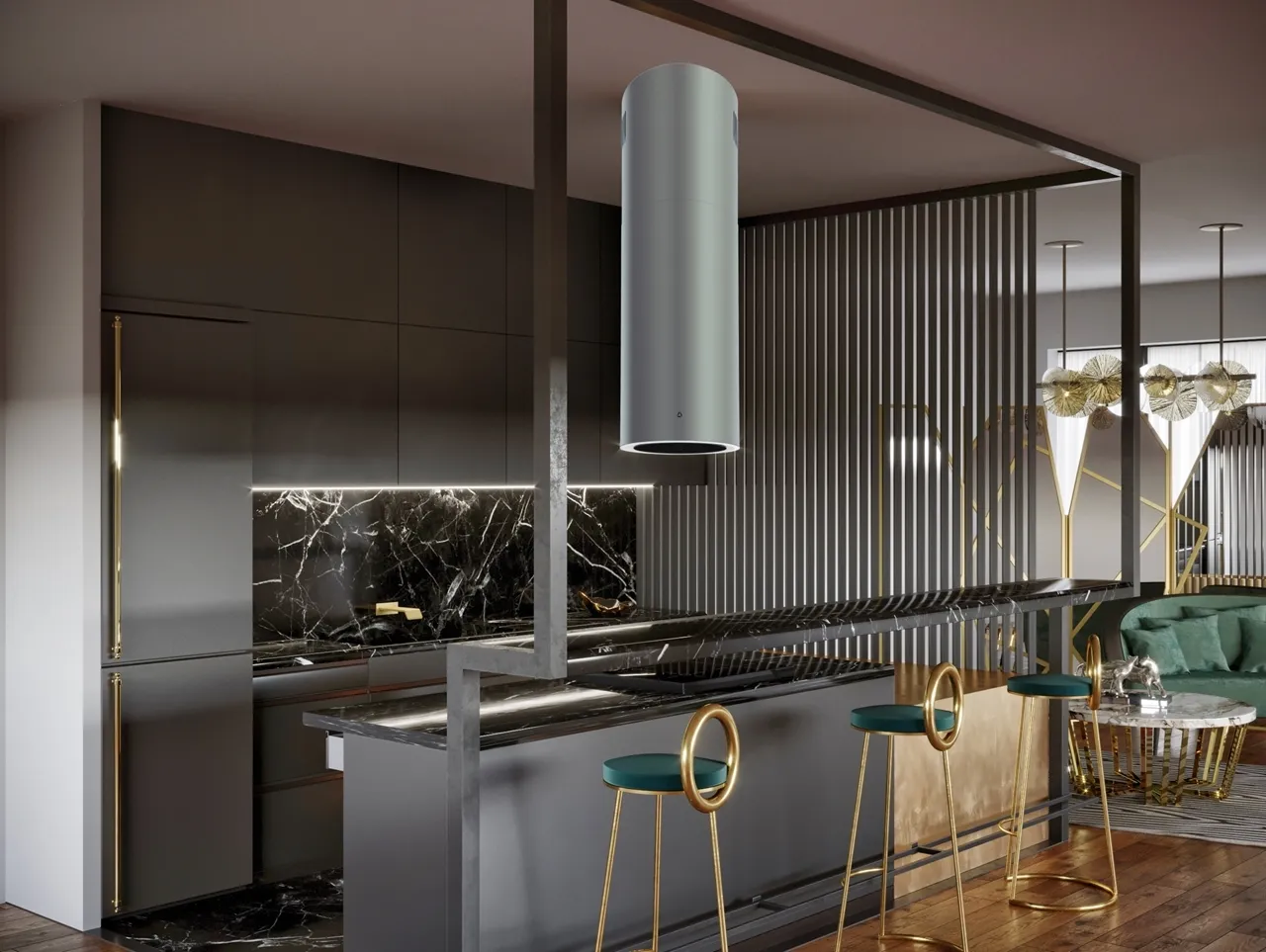 Obrázek Odsavač ostrůvkový Tubus W Inox (CDW3801I)