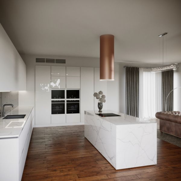 Obrázek Odsavač ostrůvkový Tubus W Copper (CDW3801R)