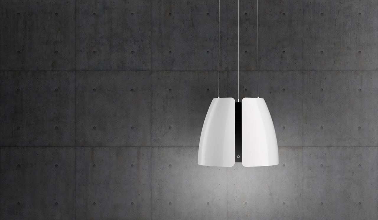 Obrázek Odsavač ostrůvkový Miss W Glossy White (CDW5001B)