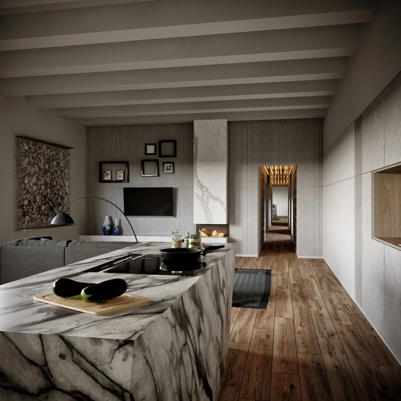 Obrázek Odsavač výsuvný z pracovní desky MOONDRAFT 90 Inox CDB9001IC