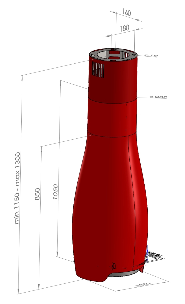 Obrázek Odsavač ostrůvkový Hydria White (CDW4401B)