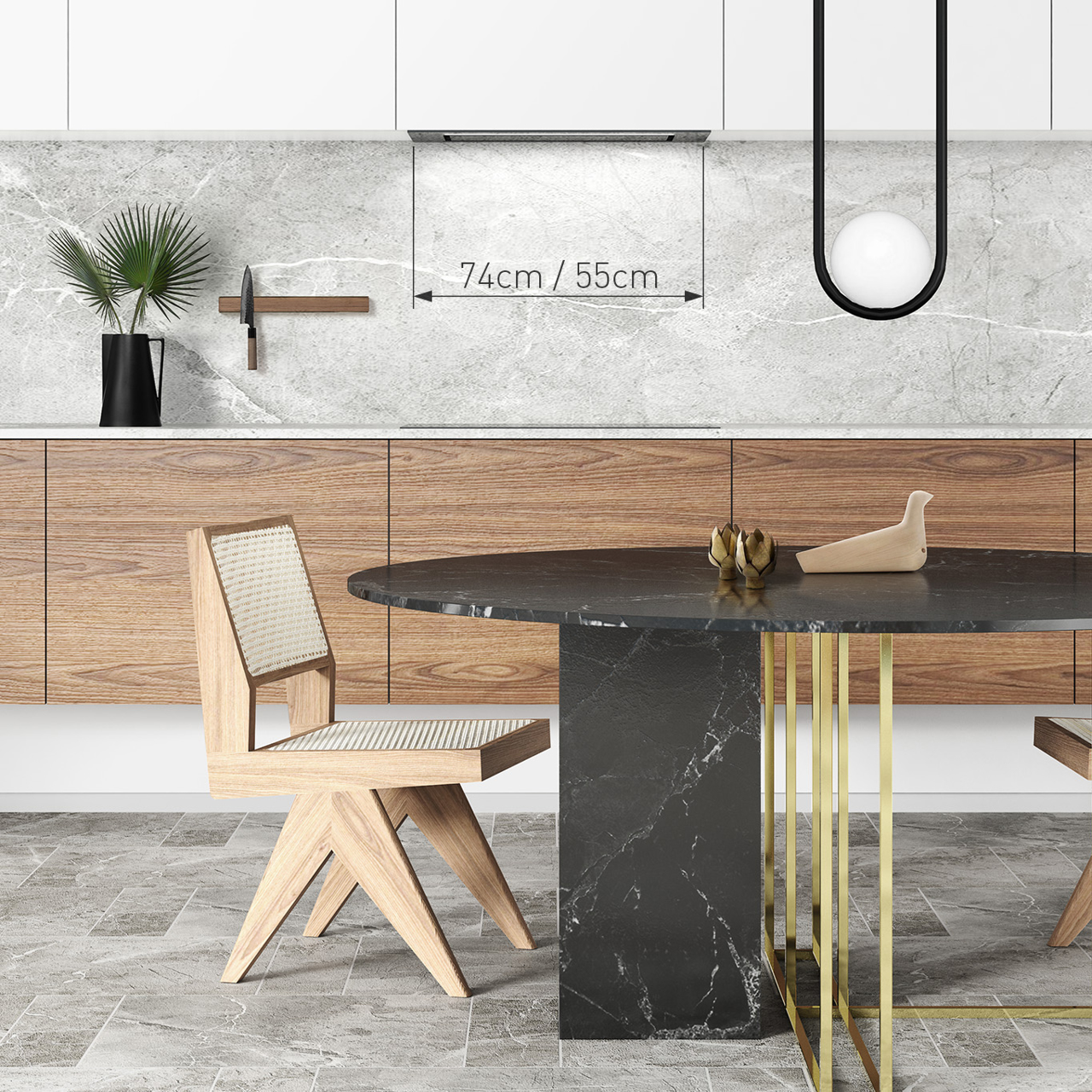 Obrázek Odsavač vestavný do skříňky Aura 74 Black (CDZ7401C)