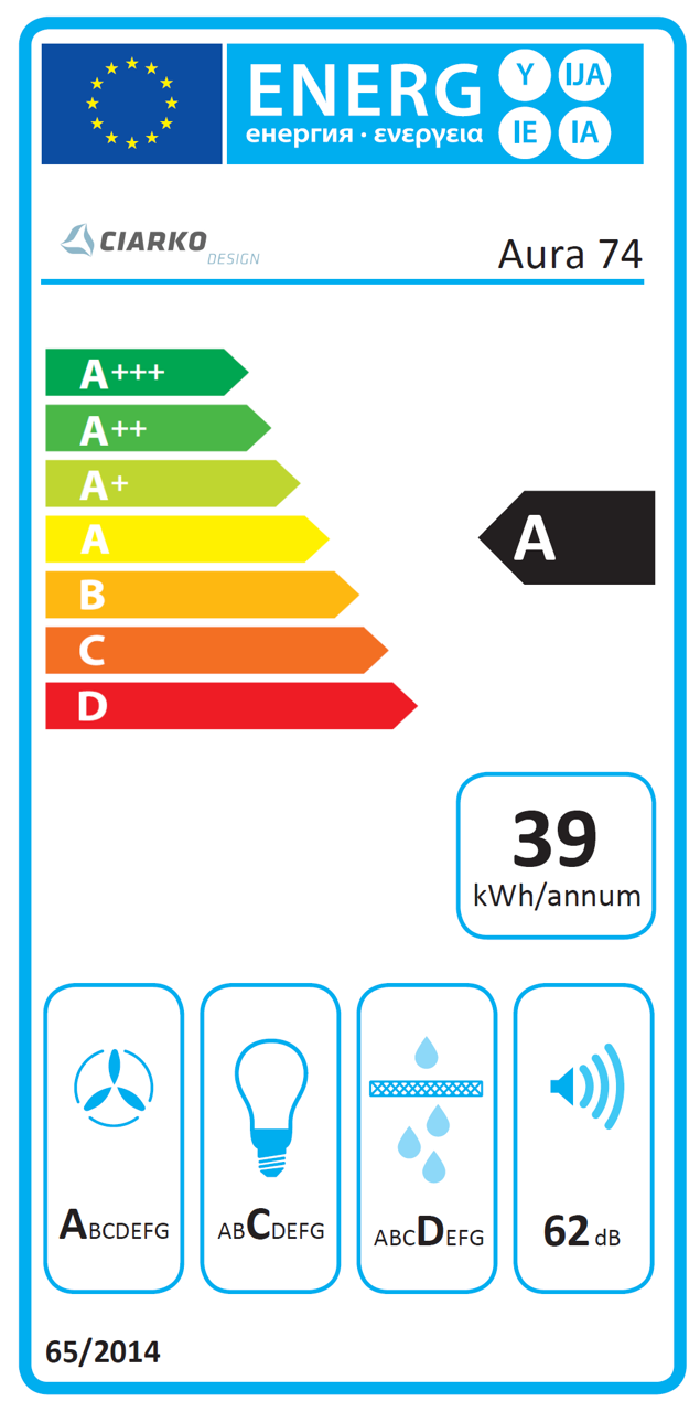 Obrázek Odsavač vestavný do skříňky Aura 74 White (CDZ7401B)