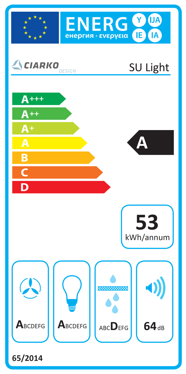 Obrázek Odsavač vestavný stropní SU Light Black (CDS9001C)
