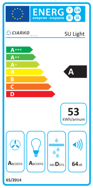 Obrázek Odsavač vestavný stropní SU Light Black (CDS9001C)