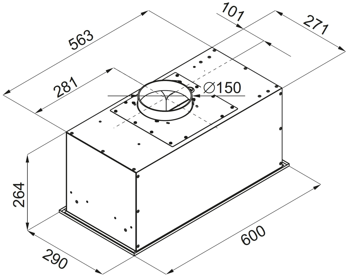 Obrázek ODSAVAČ PLNĚ VESTAVNÝ KOV6600BLG