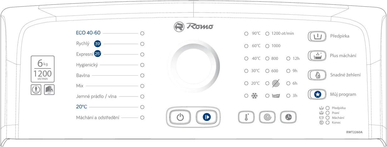 Obrázek PRAČKA RWT2260A