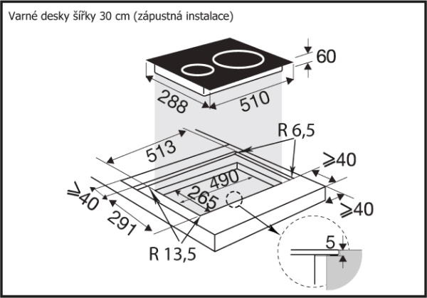 Obrázek DESKA INDUKČNÍ BPI1621UB