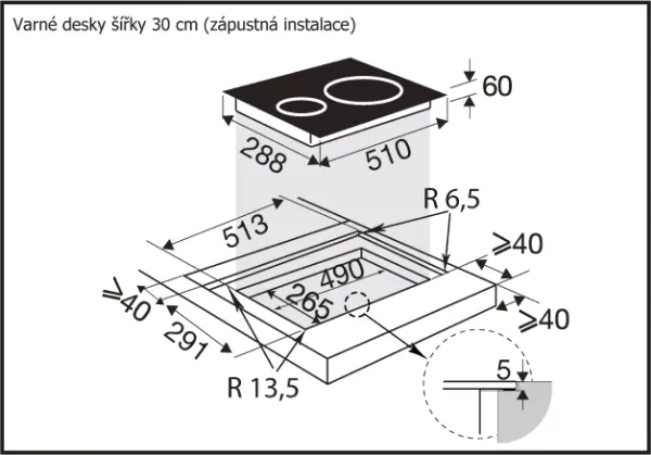 Obrázek DESKA INDUKČNÍ BPI1621UB