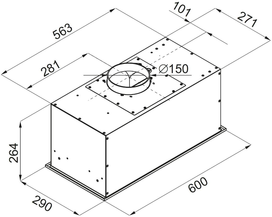 Obrázek ODSAVAČ PLNĚ VESTAVNÝ KOV6600IX