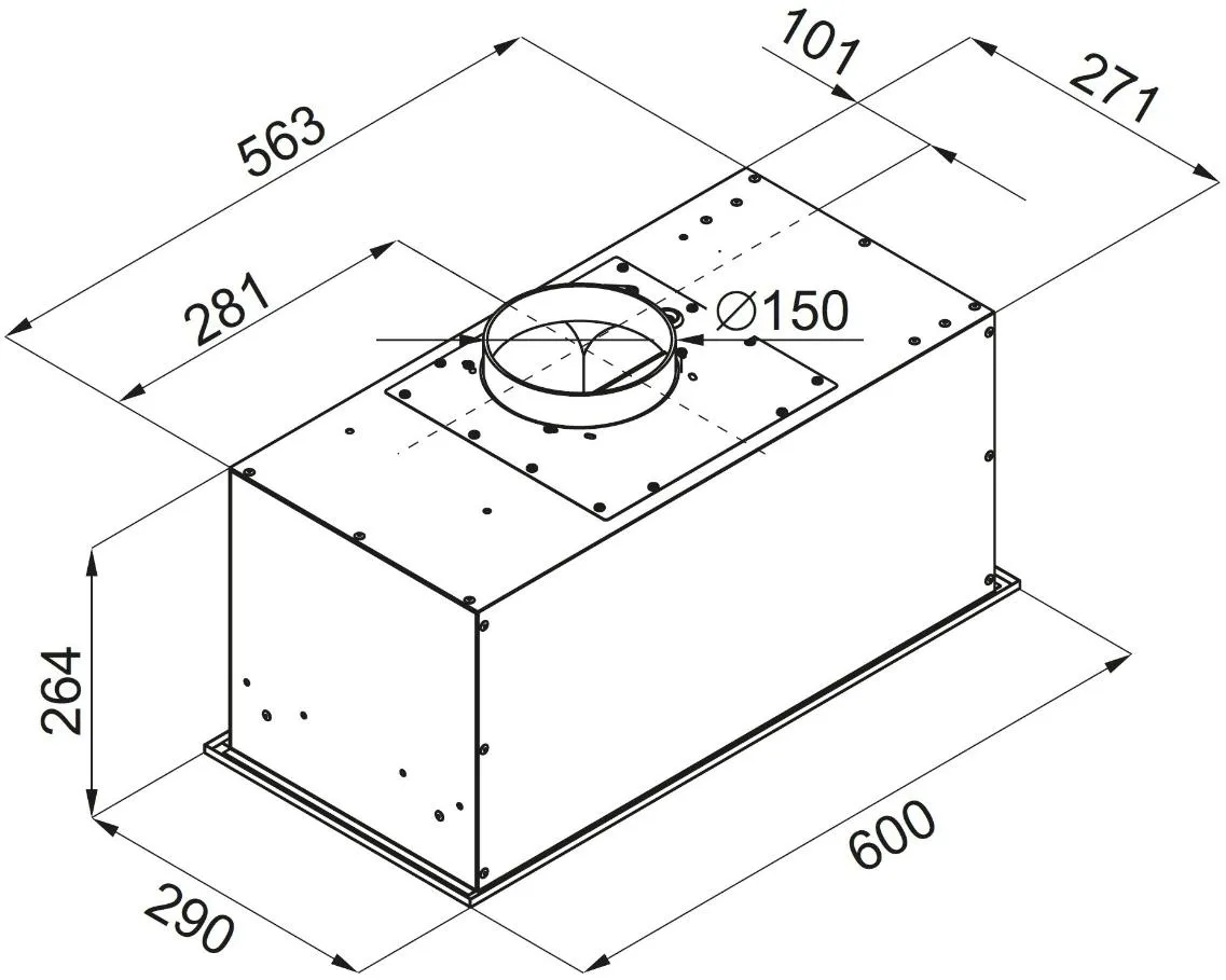 Obrázek ODSAVAČ PLNĚ VESTAVNÝ KOV6600IX