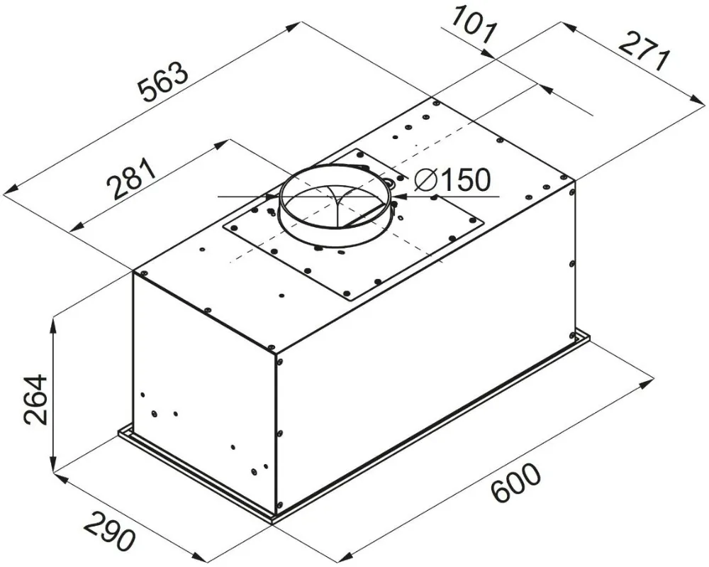 Obrázek ODSAVAČ PLNĚ VESTAVNÝ KOV6600IX