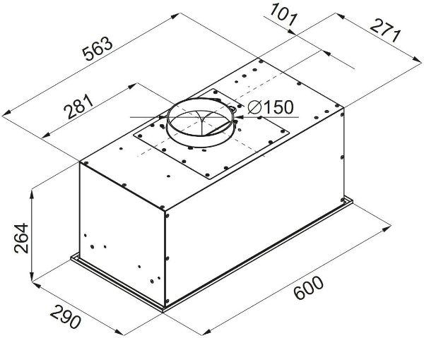 Obrázek ODSAVAČ PLNĚ VESTAVNÝ KOV6600IX