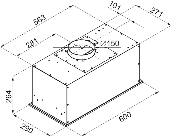 Obrázek ODSAVAČ PLNĚ VESTAVNÝ KOV6600IX