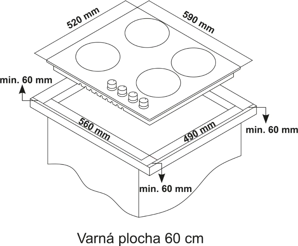 Obrázek DESKA PLYNOVÁ KPG6010WG