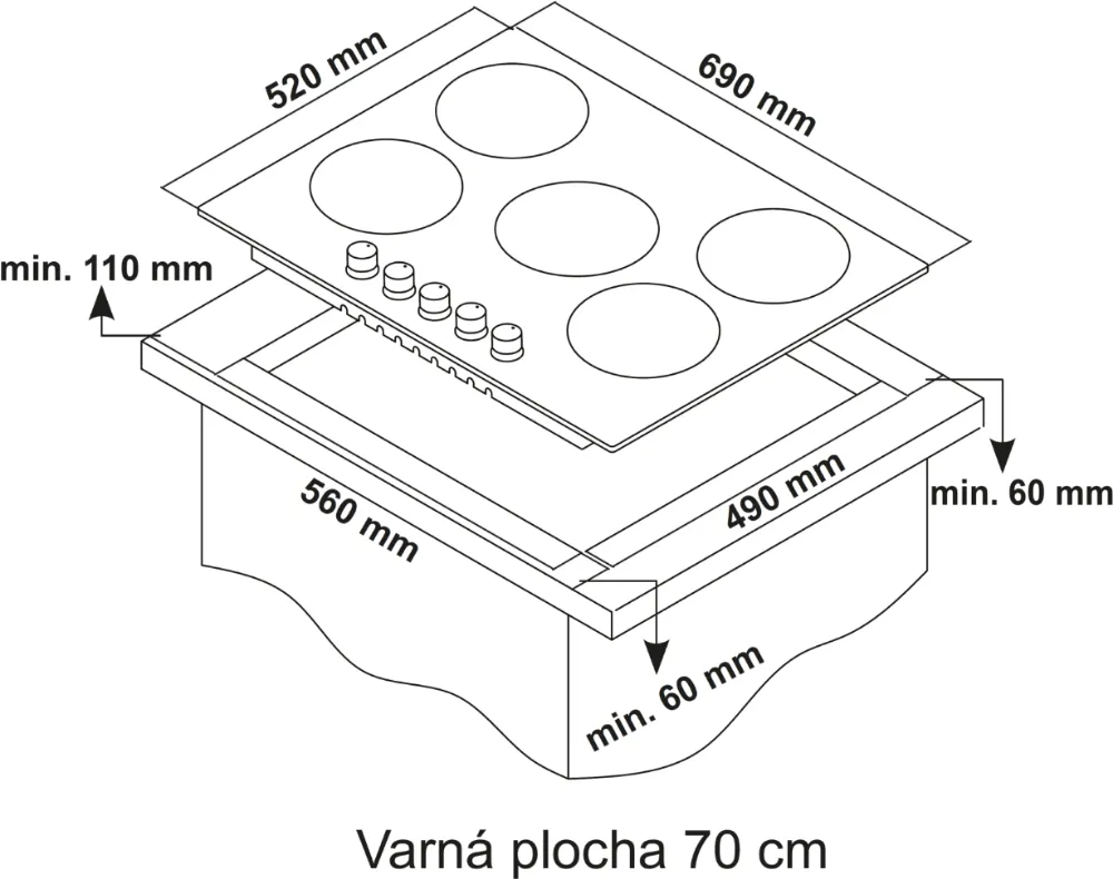 Obrázek DESKA PLYNOVÁ KPG7020BG