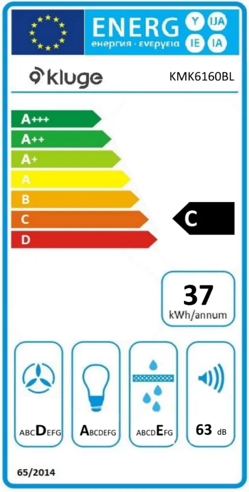 Obrázek Odsavač komínový KMK6160BL