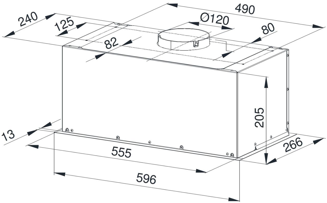 Obrázek Odsavač plně vestavný KMV6011BL