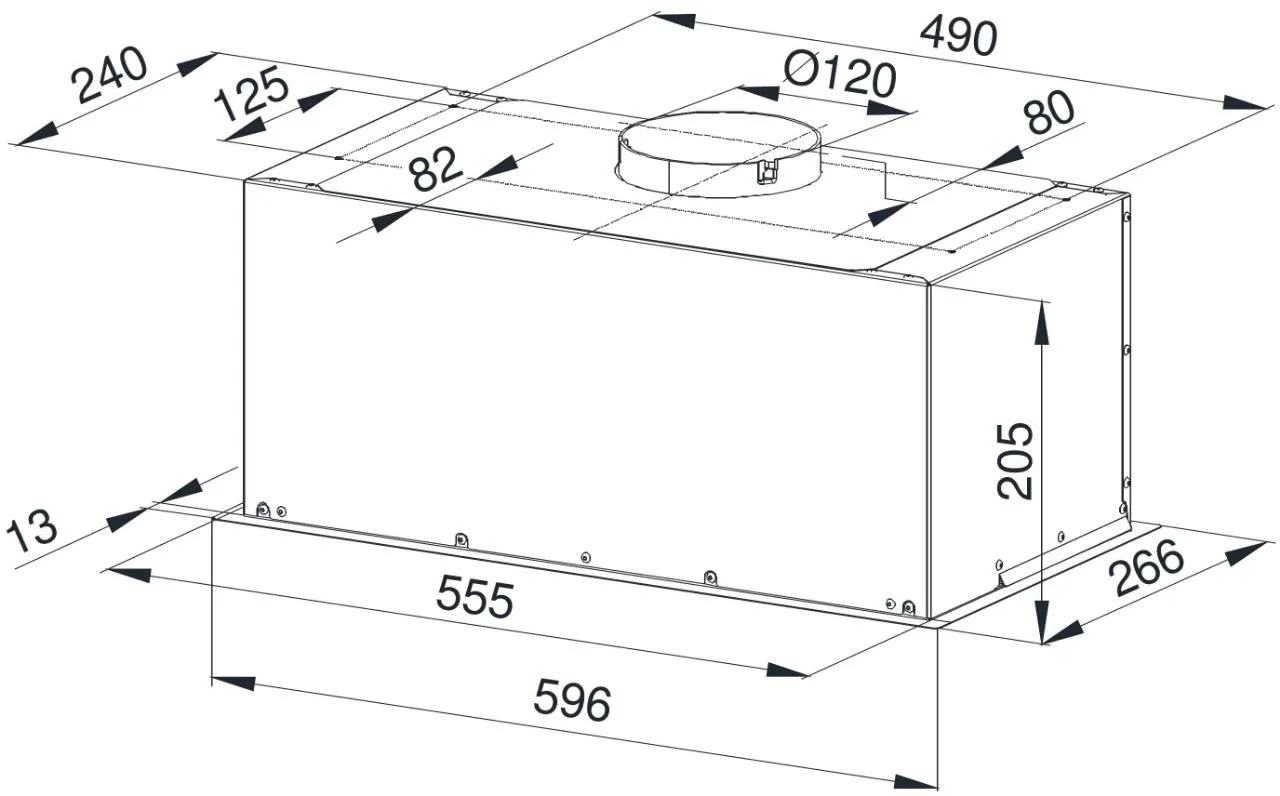 Obrázek Odsavač plně vestavný KMV6011BL