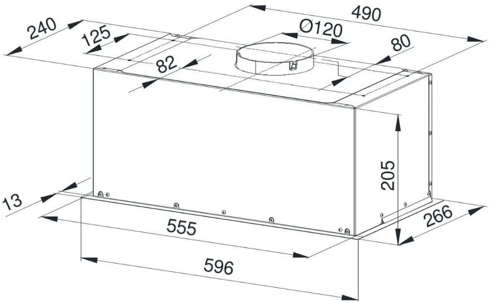 Obrázek Odsavač plně vestavný KMV6011BL
