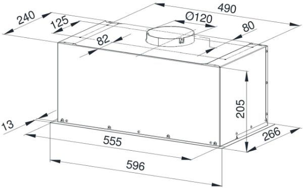 Obrázek Odsavač plně vestavný KMV6011BL