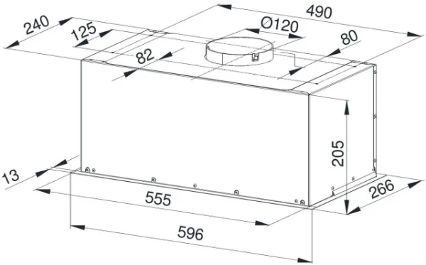 Obrázek Odsavač plně vestavný KMV6011BL