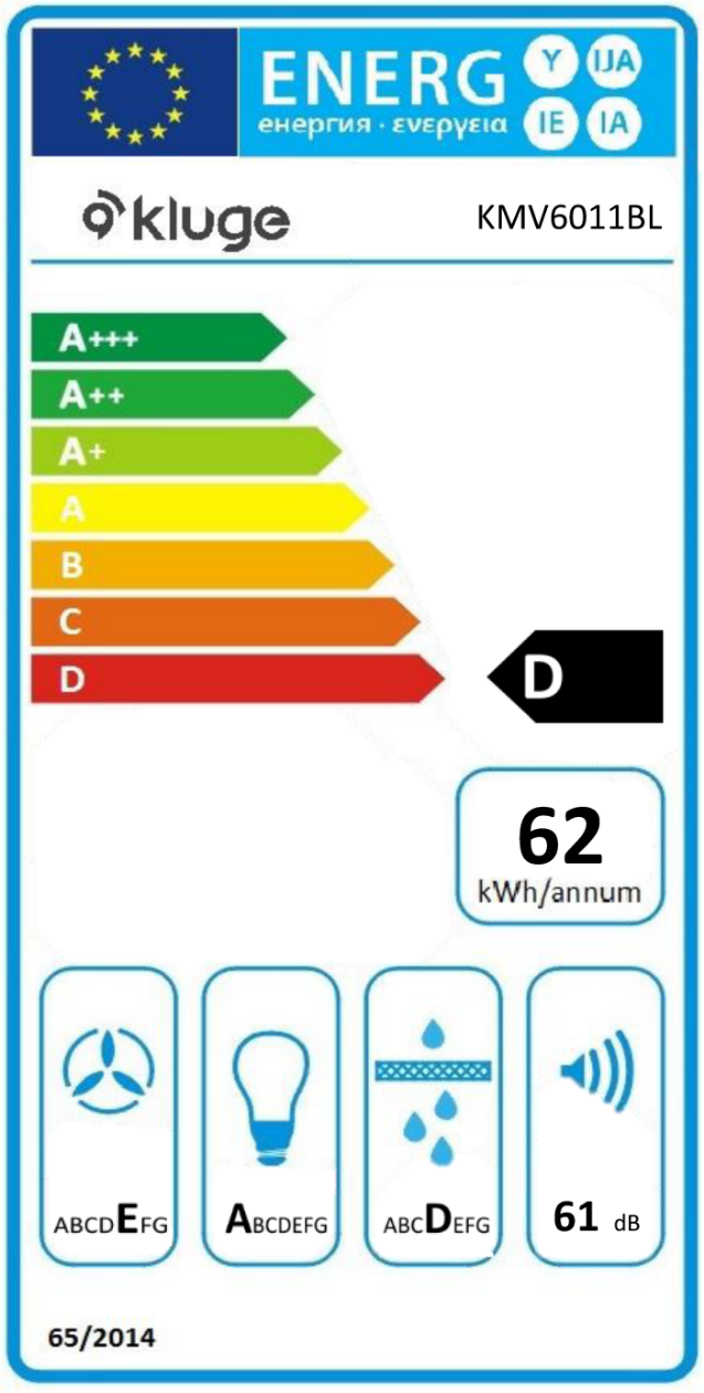 Obrázek Odsavač plně vestavný KMV6011BL