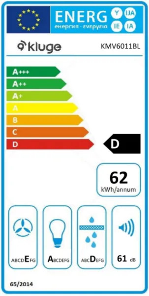 Obrázek Odsavač plně vestavný KMV6011BL