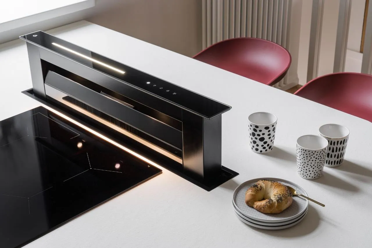 Obrázek Odsavač výsuvný z pracovní desky MOONDRAFT 90 Inox CDB9001IC