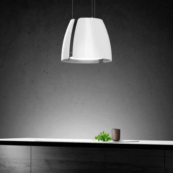Obrázek Odsavač ostrůvkový Miss W Glossy White (CDW5001B)