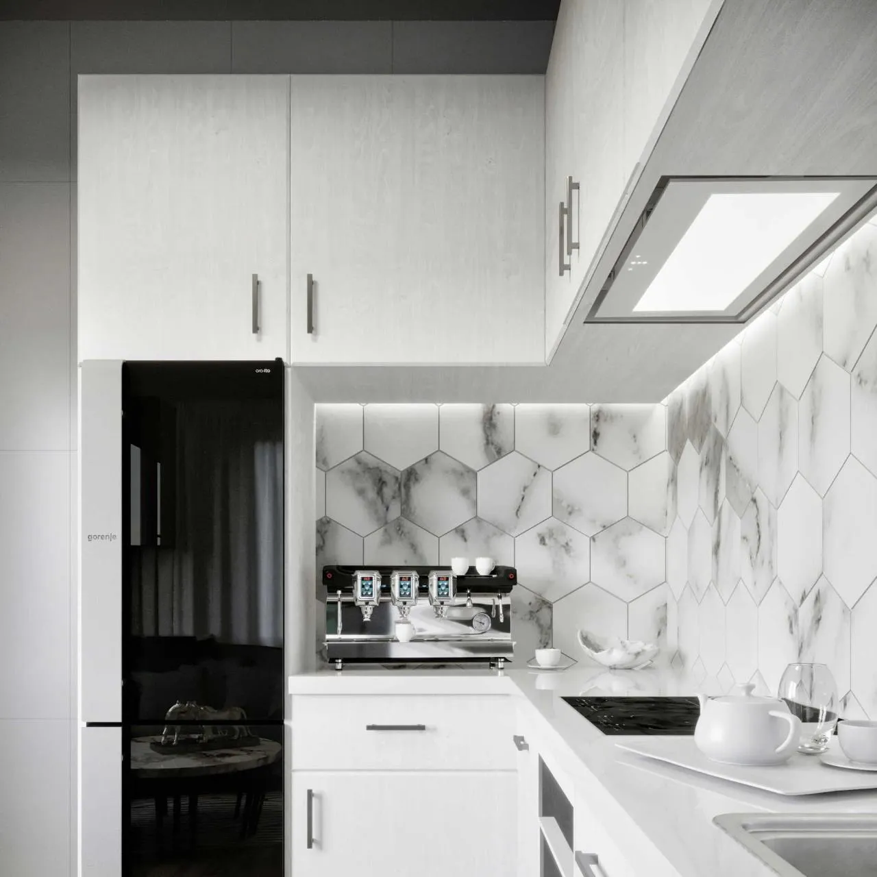 Obrázek Odsavač vestavný do skříňky SU Mini 74 White (CDZ7402B)