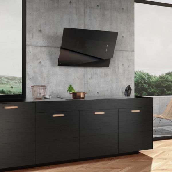 Obrázek Odsavač šikmý komínový Trio Black (CDP9001CC)