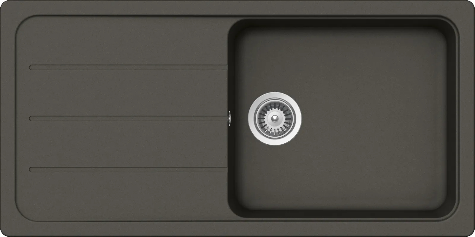 Obrázek Dřez FORMHAUS D-100L ASPHALT Horní uložení