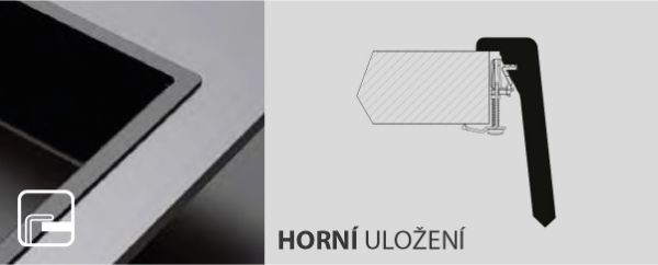 Obrázek Dřez FORMHAUS D-100L CROMA Horní uložení