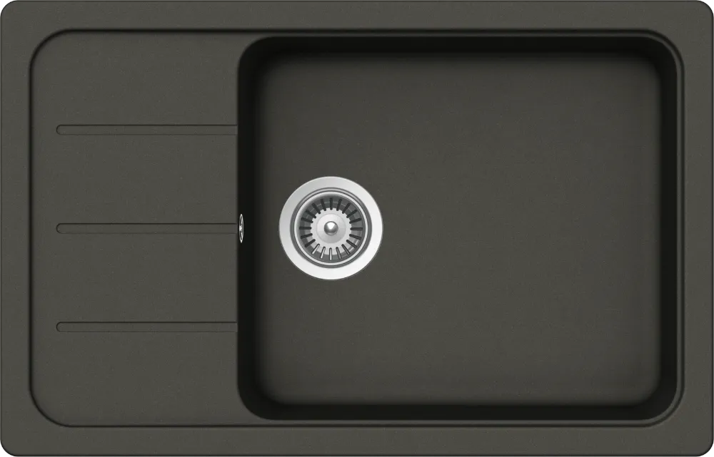 Dřez FORMHAUS D-100LS ASPHALT Horní uložení