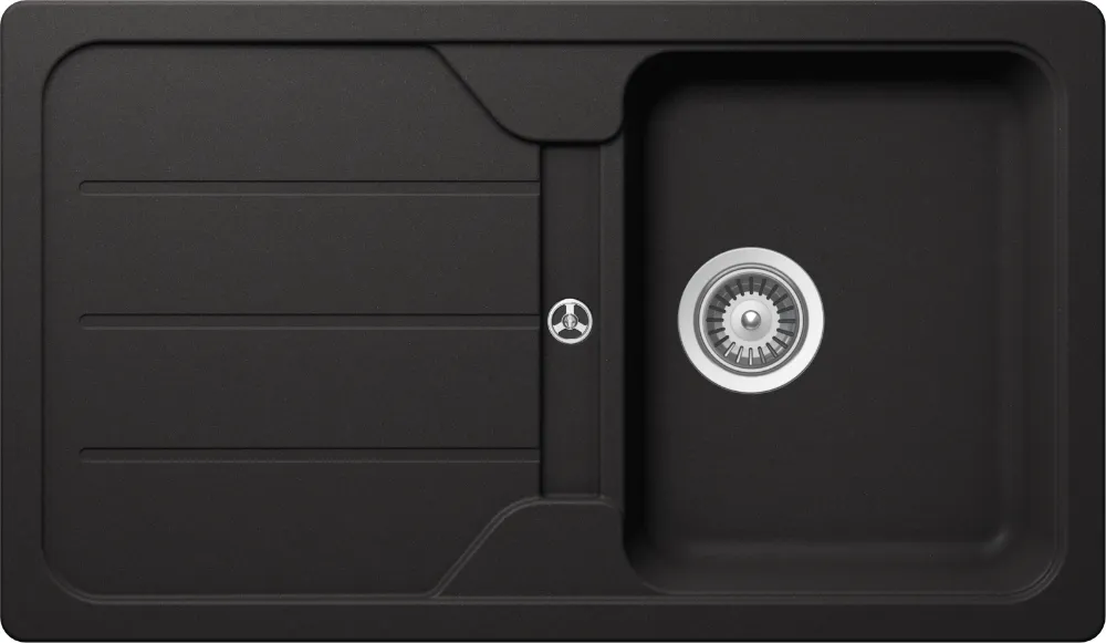 Dřez FORMHAUS D-100 NERO Spodní uložení