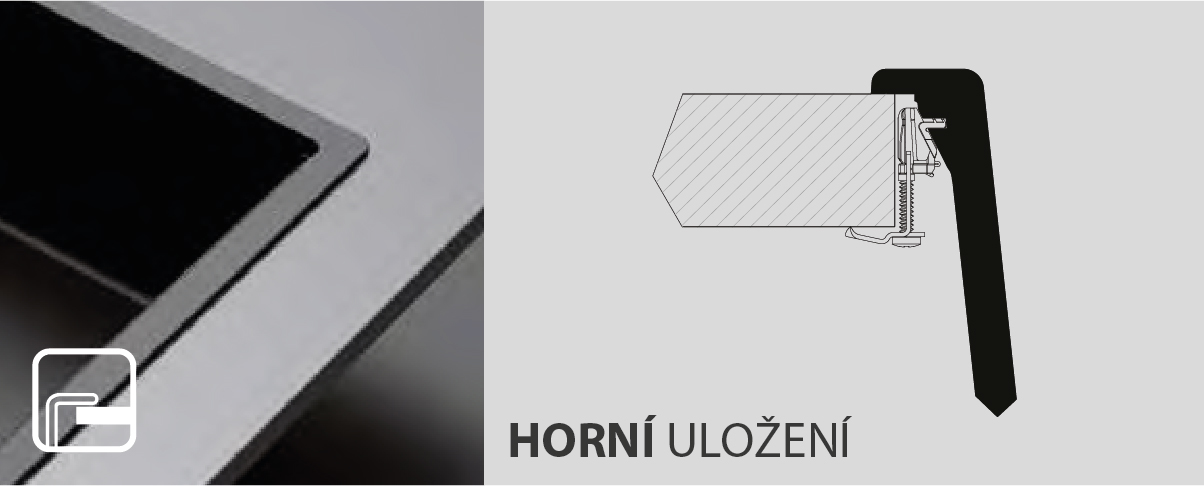 Obrázek Dřez FORMHAUS D-150L ASPHALT Horní uložení