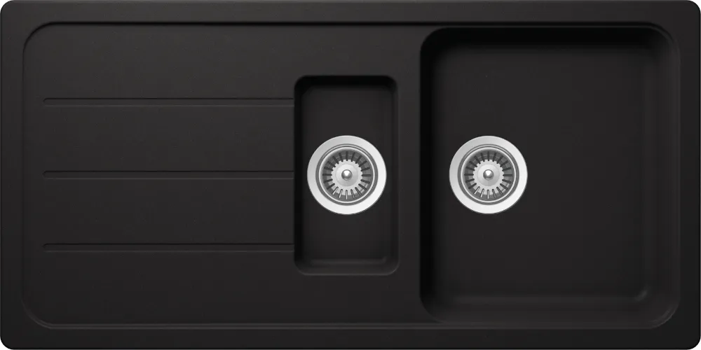Dřez FORMHAUS D-150L NERO Horní uložení