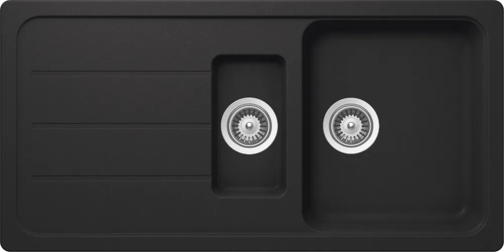 Dřez FORMHAUS D-150L ONYX Horní uložení